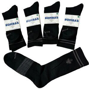 Bombas midcalf socks mens size XL Black Honeycomb stay up antimicrobial treatmen